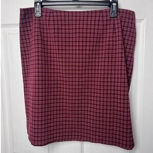 Venezia Jeans Clothing Co. Mini Skirt Vintage 90s Y2K Red Plaid Women's Size 16